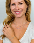 Zinzi zilveren armband dubbel hartje wit ZIA1721, exclusief en kwalitatief hoogwaardig. Ontdek nu!