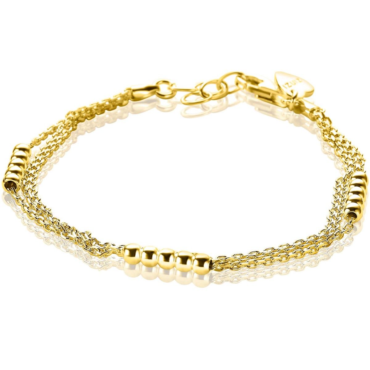 Zinzi zilveren armband goud verguld ZIA1799G (Lengte 19cm), exclusief en kwalitatief hoogwaardig. Ontdek nu!