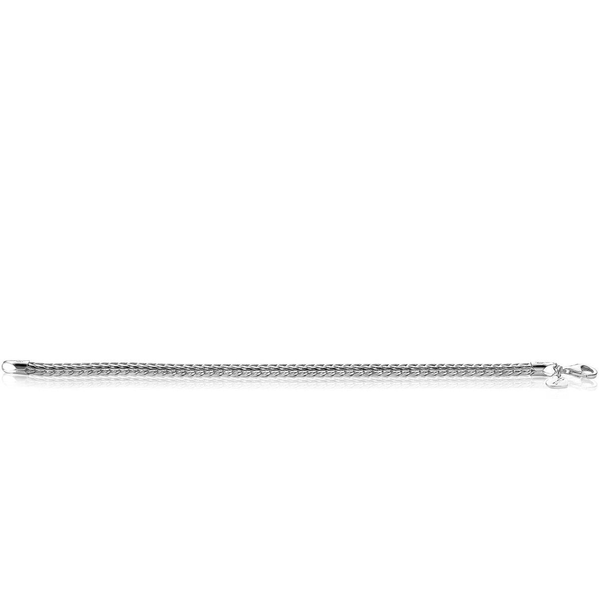 Zinzi zilveren schakelarmband vossenstaart 4mm breed ZIA1925, exclusief en kwalitatief hoogwaardig. Ontdek nu!