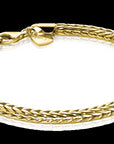 Zinzi zilveren vossenstaart armband 14K geel verguld 4mm breed ZIA1925G, exclusief en kwalitatief hoogwaardig. Ontdek nu!