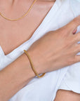 Zinzi zilveren vossenstaart armband 14K geel verguld 4mm breed ZIA1925G, exclusief en kwalitatief hoogwaardig. Ontdek nu!