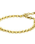 Zinzi gold plated zilveren armband met ronde schakels zonnestralen 4,3mm breed ZIA2272G, exclusief en kwalitatief hoogwaardig. Ontdek nu!