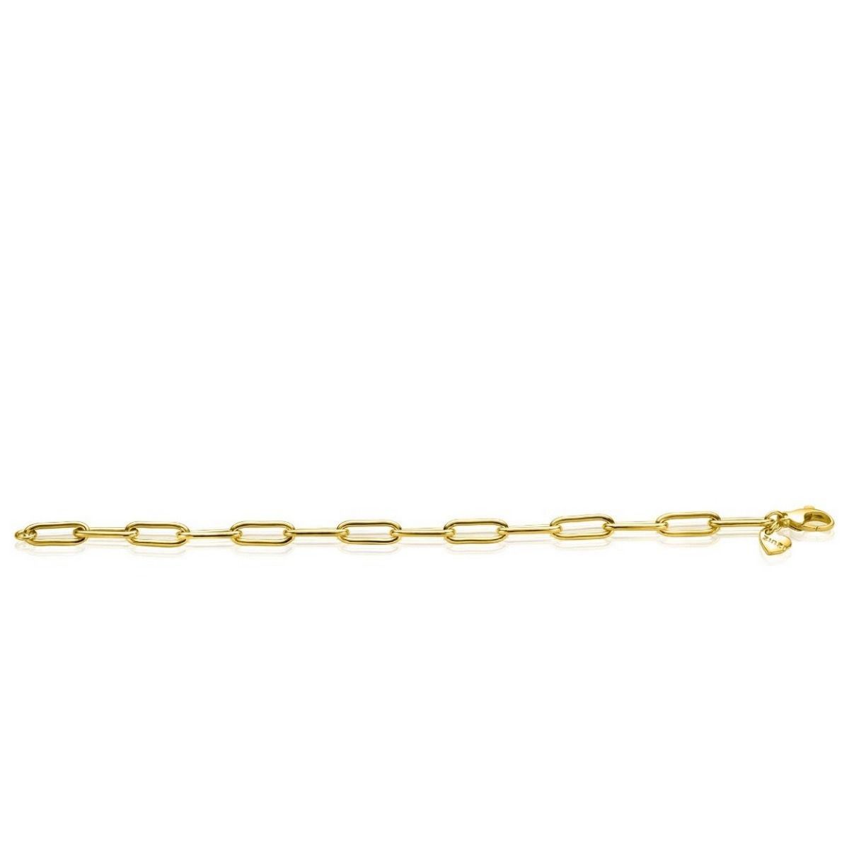 Zinzi gold plated zilveren armband met 5,5mm brede paperclip schakel 19cm ZIA2286G, exclusief en kwalitatief hoogwaardig. Ontdek nu!