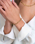 Zinzi gold plated zilveren armband met 5,5mm brede paperclip schakel 19cm ZIA2286G, exclusief en kwalitatief hoogwaardig. Ontdek nu!