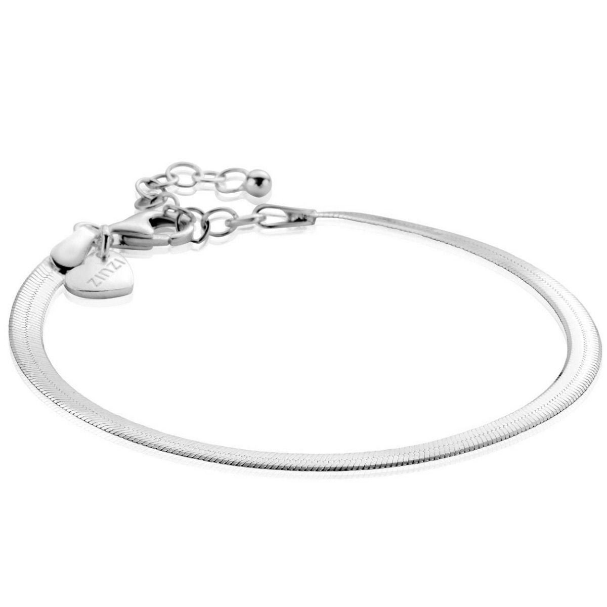 Zinzi zilveren platte slangen-armband 3,5mm breed ZIA2292, exclusief en kwalitatief hoogwaardig. Ontdek nu!