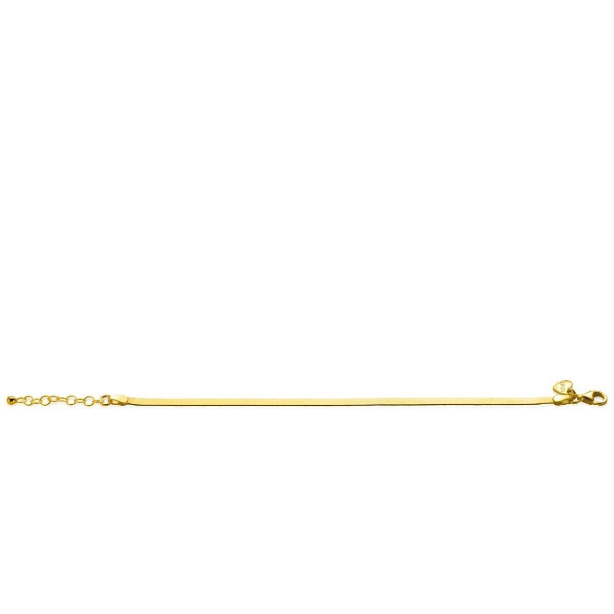 Zinzi gold plated zilveren platte slangen-armband 3,5mm breed ZIA2292G, exclusief en kwalitatief hoogwaardig. Ontdek nu!