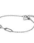 Zinzi zilveren armband met 3 paperclip schakels en witte zirconia's - 17-20 cm - ZIA2330, exclusief en kwalitatief hoogwaardig. Ontdek nu!