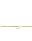 Zinzi gold plated zilveren gourmet armband met trendy kapittelstokje en open rondje 16,5-19,5cm ZIA2359, exclusief en kwalitatief hoogwaardig. Ontdek nu!