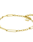 Zinzi gold plated zilveren armband met verschillende paperclip schakels ZIA2361, exclusief en kwalitatief hoogwaardig. Ontdek nu!