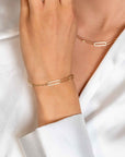 Zinzi gold plated zilveren armband met verschillende paperclip schakels ZIA2361, exclusief en kwalitatief hoogwaardig. Ontdek nu!