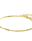 Zinzi gold plated zilveren armband met gourmetschakels en glanzende plaatjes ZIA2366G, exclusief en kwalitatief hoogwaardig. Ontdek nu!