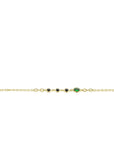 Zinzi gold plated zilveren armband met groene en zwarte kleurstenen ZIA2389, exclusief en kwalitatief hoogwaardig. Ontdek nu!