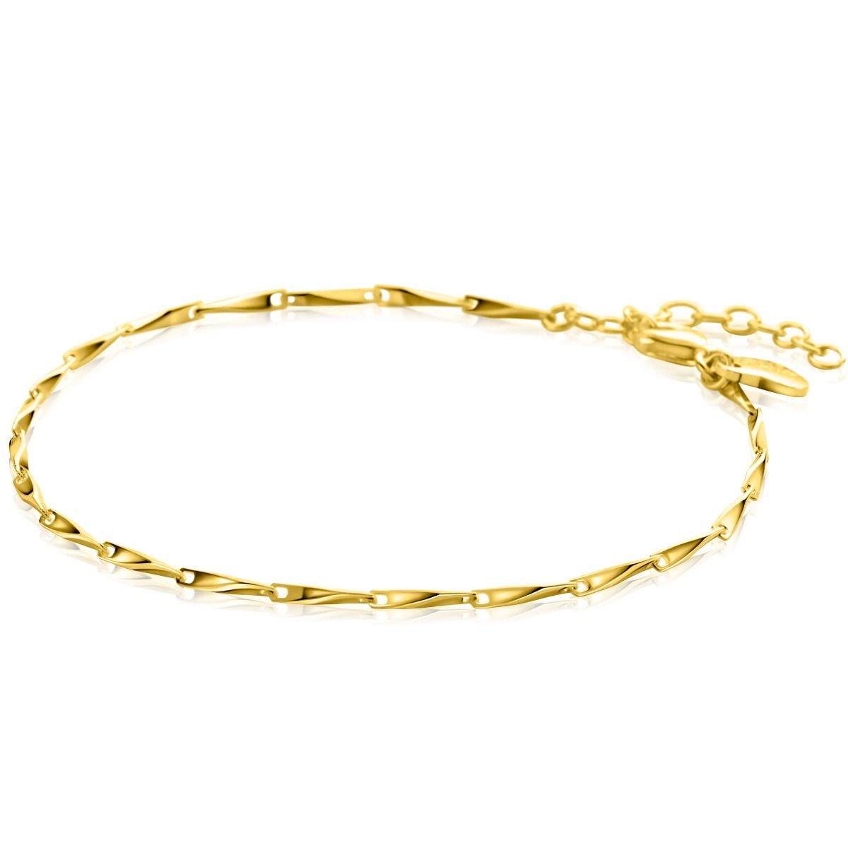 Zinzi Goud Verguld Zilveren Pijlvormige Schakelarmband | 1,5mm 17,5-20cm ZIA2414G, exclusief en kwalitatief hoogwaardig. Ontdek nu!