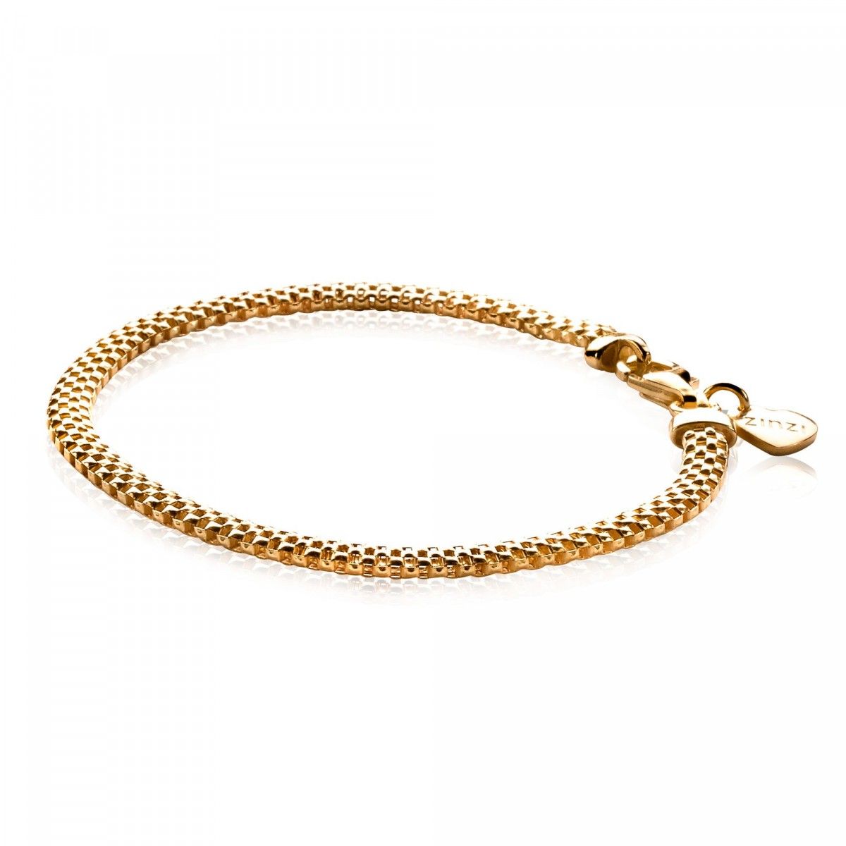 Zinzi zilveren fantasie armband geel verguld 18,5cm ZIA878G, exclusief en kwalitatief hoogwaardig. Ontdek nu!