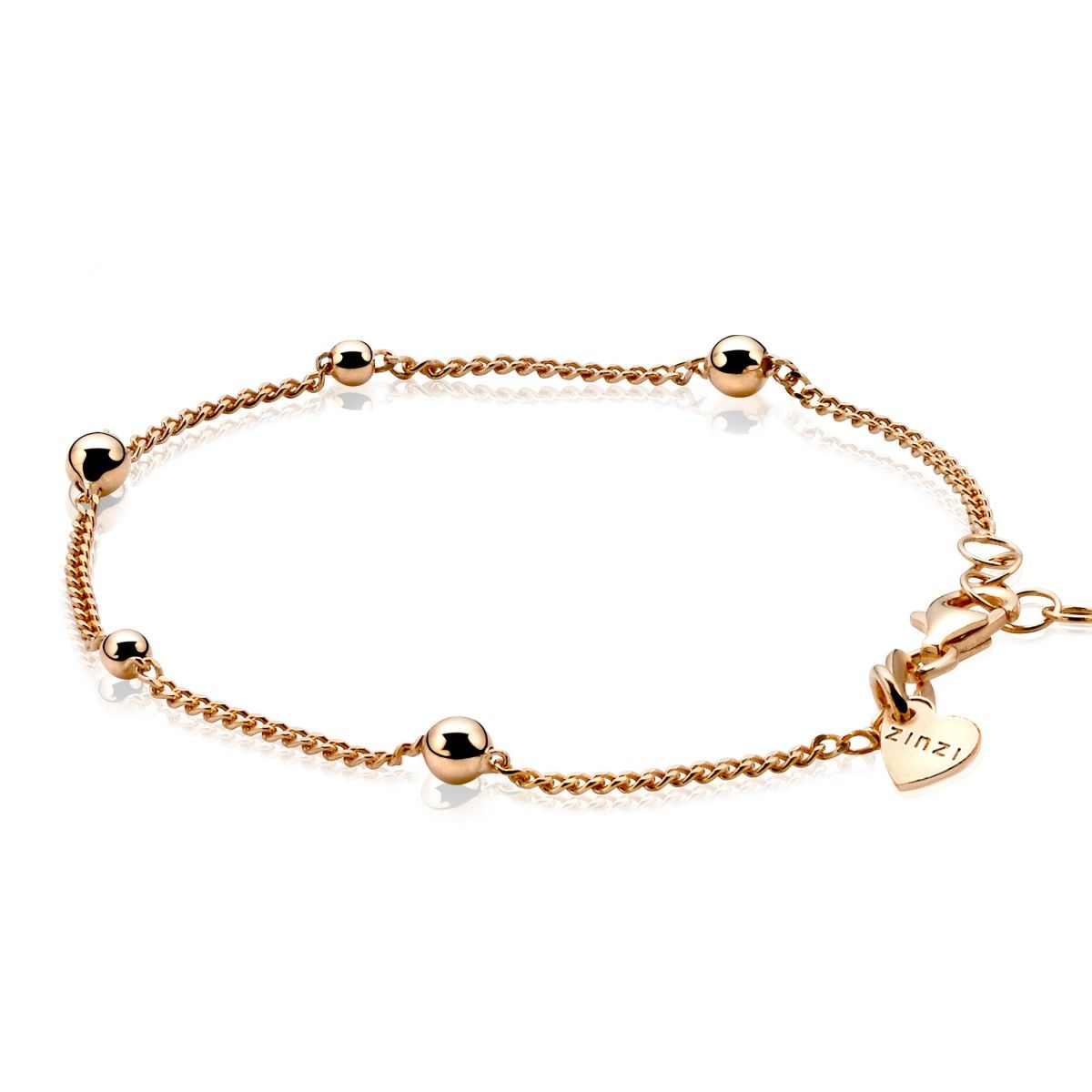 Zinzi zilveren fantasie armband rose verguld 17-20 cm ZIA987R, exclusief en kwalitatief hoogwaardig. Ontdek nu!