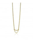 Zinzi zilveren ketting geel verguld open hartje 40-43cm ZIC1420G, exclusief en kwalitatief hoogwaardig. Ontdek nu!