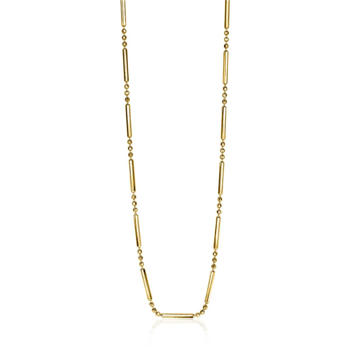 Zinzi zilveren fantasie ketting 14K geel verguld met staafjes 40-44cm ZIC1452G, exclusief en kwalitatief hoogwaardig. Ontdek nu!