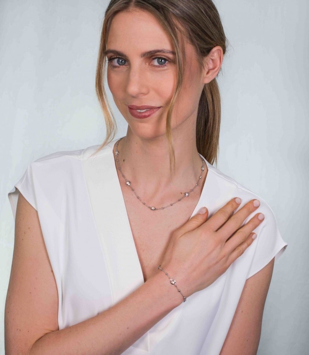Zinzi zilveren fantasie ketting rond wit 45cm ZIC1550, exclusief en kwalitatief hoogwaardig. Ontdek nu!