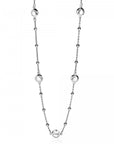 Zinzi zilveren fantasie ketting rond wit 45cm ZIC1550, exclusief en kwalitatief hoogwaardig. Ontdek nu!