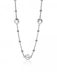 Zinzi zilveren fantasie ketting rond wit 45cm ZIC1550, exclusief en kwalitatief hoogwaardig. Ontdek nu!