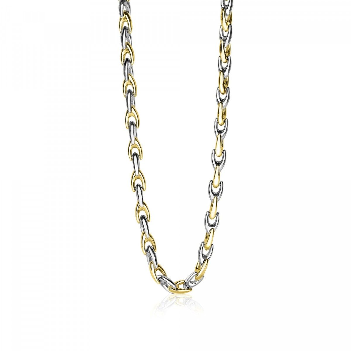 Zinzi zilveren schakelcollier geel verguld 6,4mm breed 45,5cm ZIC1641BG, exclusief en kwalitatief hoogwaardig. Ontdek nu!