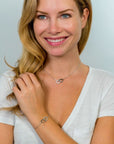 Zinzi zilveren ketting 45cm met verbonden harten wit ZIC1736, exclusief en kwalitatief hoogwaardig. Ontdek nu!