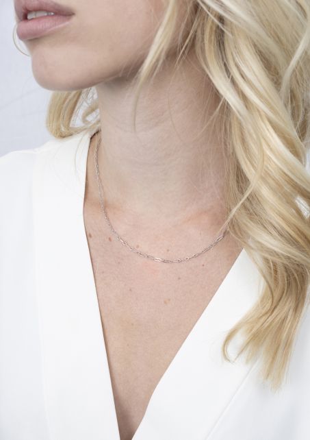 Zinzi zilveren ketting 45 cm met paperclip schakel 2,4 mm breed ZIC2033, exclusief en kwalitatief hoogwaardig. Ontdek nu!