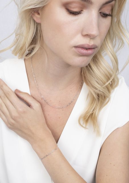 Zinzi zilveren ketting 45 cm met paperclip schakel 2,4 mm breed ZIC2033, exclusief en kwalitatief hoogwaardig. Ontdek nu!