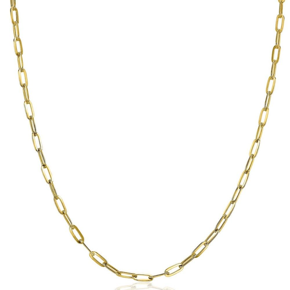 Zinzi zilveren ketting 14K geel verguld paperclip schakel 2,7mm breed 45cm ZIC2150G, exclusief en kwalitatief hoogwaardig. Ontdek nu!