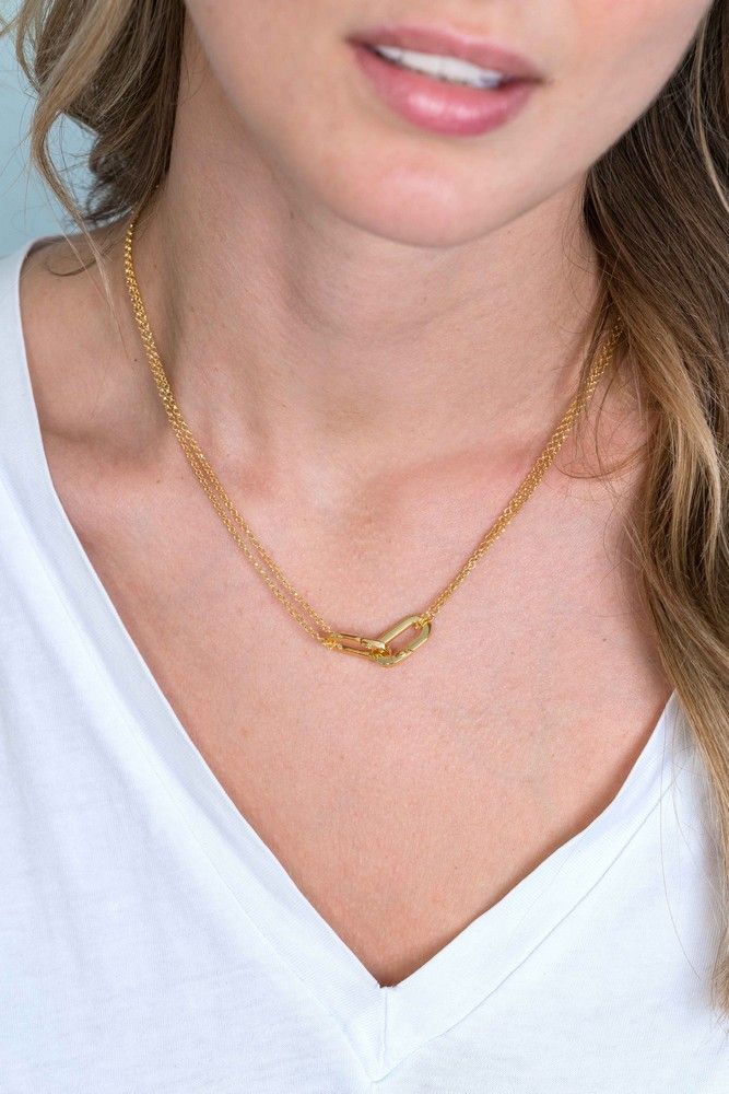 Zinzi zilveren ketting 14K geel verguld 45cm ovale sluitringen ZIC2215G, exclusief en kwalitatief hoogwaardig. Ontdek nu!