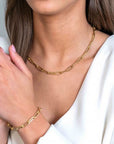 Zinzi gold plated zilveren ketting 45cm met 5,5mm brede paperclip schakels ZIC2286G, exclusief en kwalitatief hoogwaardig. Ontdek nu!