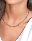 Zinzi gold plated zilveren ketting 45cm met 5,5mm brede paperclip schakels ZIC2286G, exclusief en kwalitatief hoogwaardig. Ontdek nu!
