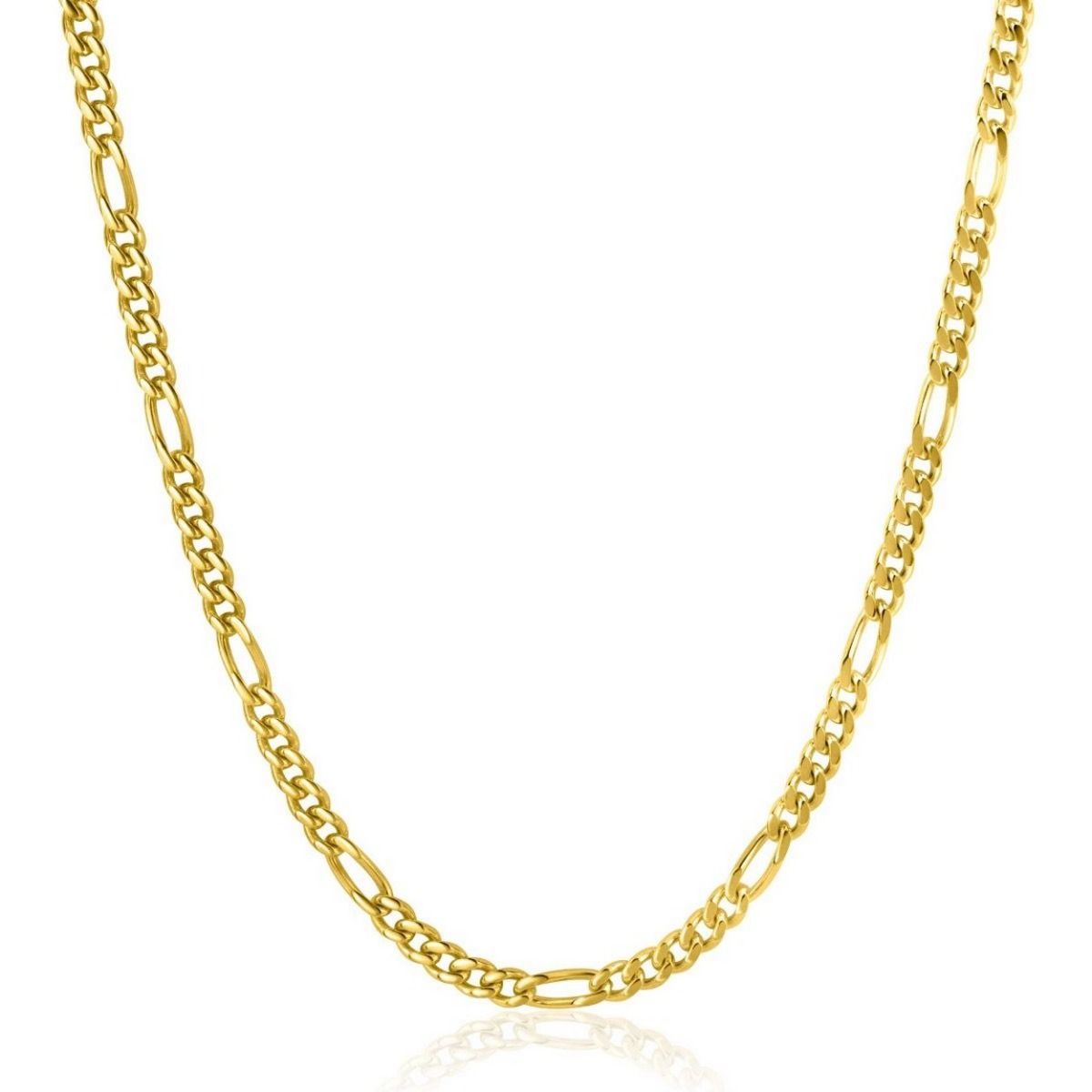 Zinzi gold plated zilveren figaro ketting 3,5mm breed 40-45cm ZIC2291G, exclusief en kwalitatief hoogwaardig. Ontdek nu!