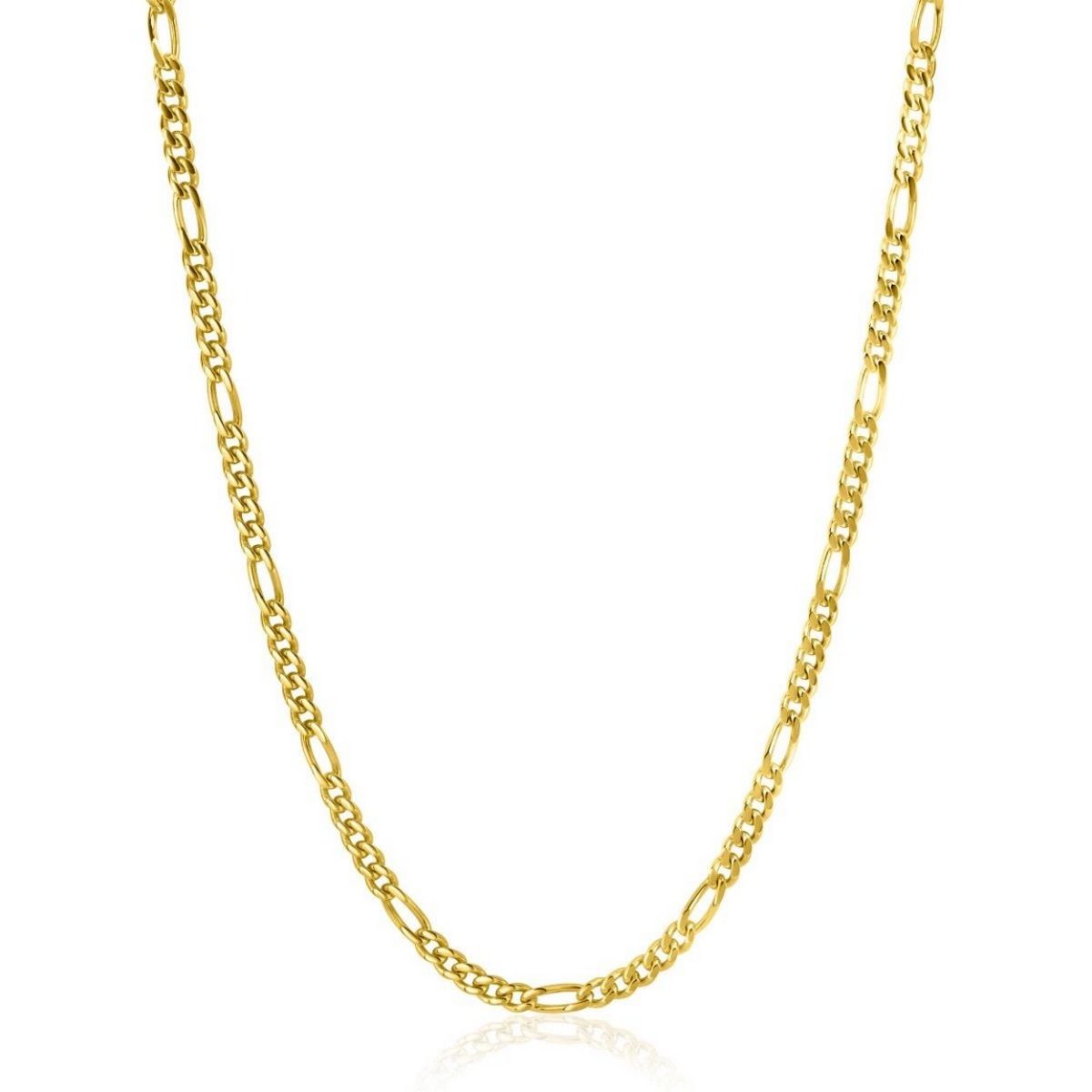 Zinzi gold plated zilveren figaro ketting 3,5mm breed 40-45cm ZIC2291G, exclusief en kwalitatief hoogwaardig. Ontdek nu!