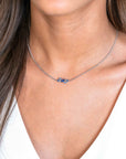 Zinzi zilveren fantasie ketting 45cm bezet met witte en blauwe kleurstenen ZIC2293, exclusief en kwalitatief hoogwaardig. Ontdek nu!