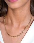 Zinzi gold plated zilveren koffieboon schakelketting 45cm 5mm breed ZIC2340G, exclusief en kwalitatief hoogwaardig. Ontdek nu!