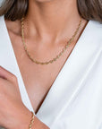 Zinzi gold plated zilveren koffieboon schakelketting 45cm 5mm breed ZIC2340G, exclusief en kwalitatief hoogwaardig. Ontdek nu!