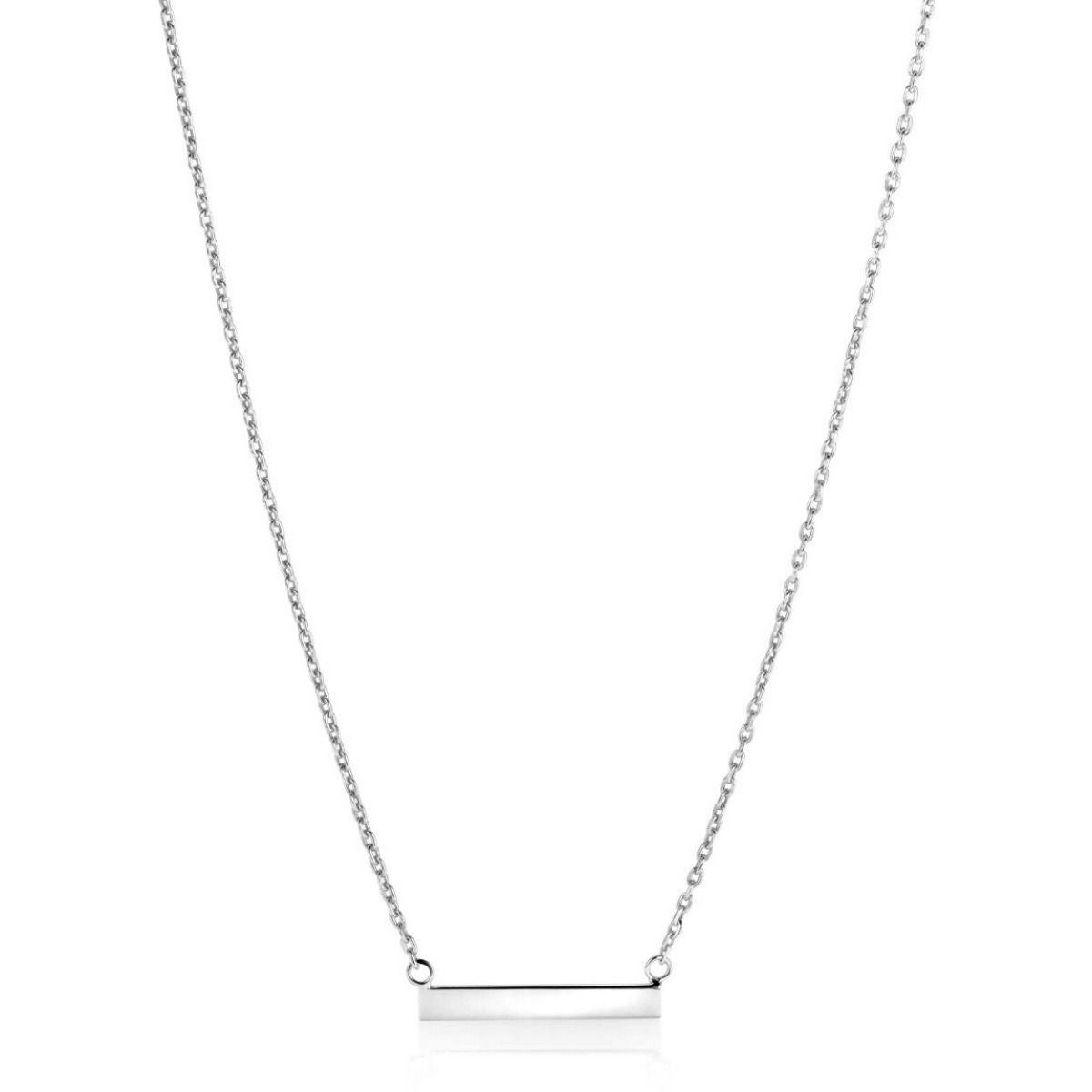 Zinzi zilveren ketting 45cm met glanzend plaatje om te graveren ZIC2344, exclusief en kwalitatief hoogwaardig. Ontdek nu!