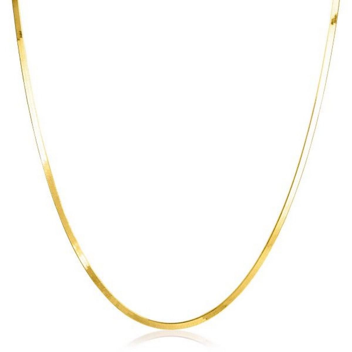 Zinzi gold plated zilveren platte slangen-ketting 45cm 1,9mm breed ZIC2360, exclusief en kwalitatief hoogwaardig. Ontdek nu!