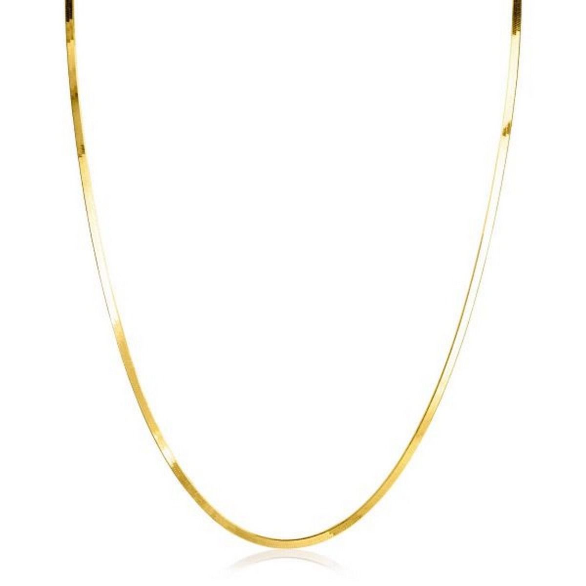 Zinzi gold plated zilveren platte slangen-ketting 45cm 1,9mm breed ZIC2360, exclusief en kwalitatief hoogwaardig. Ontdek nu!