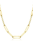 Zinzi gold plated zilveren ketting met verschillende paperclip schakels 40-45cm ZIC2361, exclusief en kwalitatief hoogwaardig. Ontdek nu!