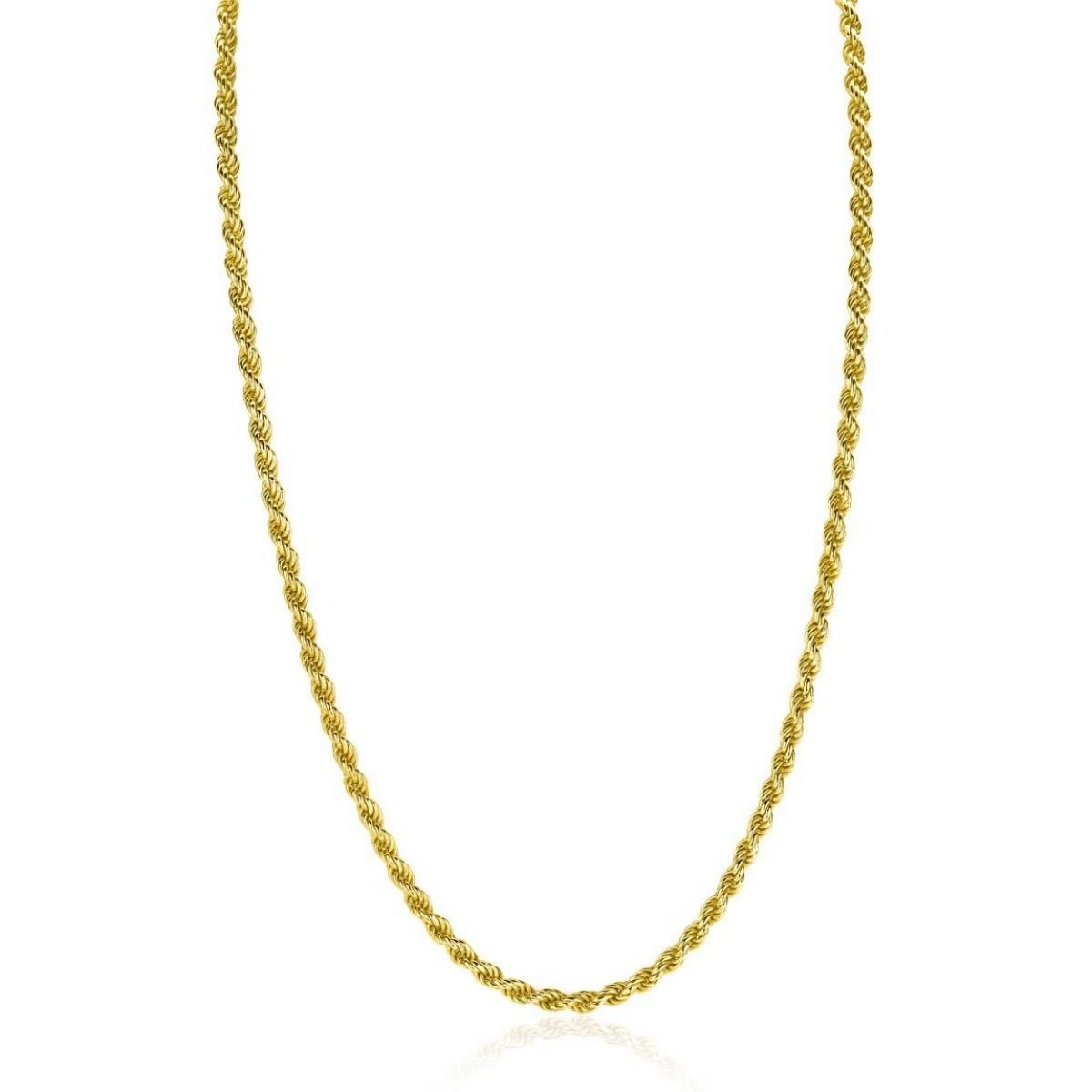 Zinzi gold plated zilveren koord ketting 2,6mm breed 42-45cm ZIC2386G, exclusief en kwalitatief hoogwaardig. Ontdek nu!
