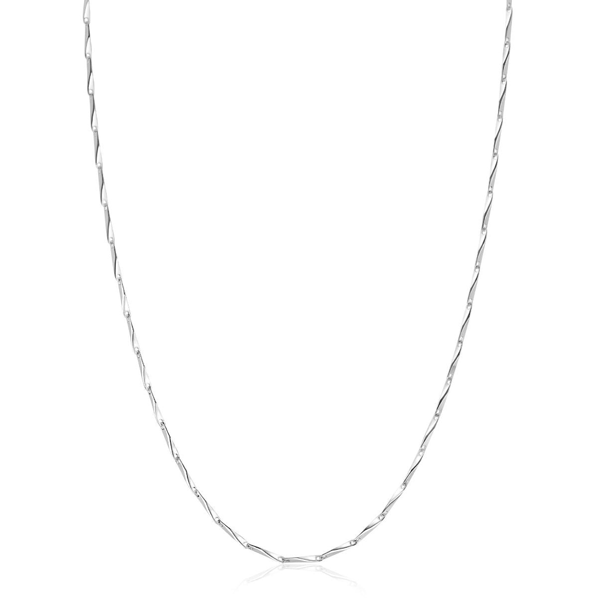 Zinzi zilveren schakel ketting met glinsterende pijlvormige schakels 1,5mm breed 42-45cm ZIC2414, exclusief en kwalitatief hoogwaardig. Ontdek nu!