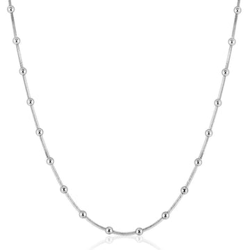 ZINZI zilveren slangen-ketting met vierkant geslepen schakels 43-45cm ZIC2471