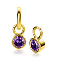 Zinzi ZICH-FEB - Gold Plated Oorbedels Met Geboortesteen Februari, exclusief en kwalitatief hoogwaardig. Ontdek nu!