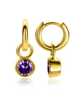 Zinzi ZICH-FEB - Gold Plated Oorbedels Met Geboortesteen Februari, exclusief en kwalitatief hoogwaardig. Ontdek nu!