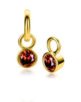 Zinzi ZICH-JAN - Gold Plated Oorbedels met Rode Geboortesteen Januari, exclusief en kwalitatief hoogwaardig. Ontdek nu!