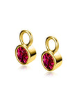 Zinzi ZICH-JUL - Gold Plated Oorbedels met Rode Geboortesteen Juli, exclusief en kwalitatief hoogwaardig. Ontdek nu!