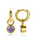 Zinzi ZICH-JUN - Gold Plated Oorbedels Lichtpaarse Geboortesteen Juni, exclusief en kwalitatief hoogwaardig. Ontdek nu!