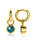 Zinzi ZICH-MRT - Gold Plated Oorbedels met Blauwe Geboortesteen Maart, exclusief en kwalitatief hoogwaardig. Ontdek nu!